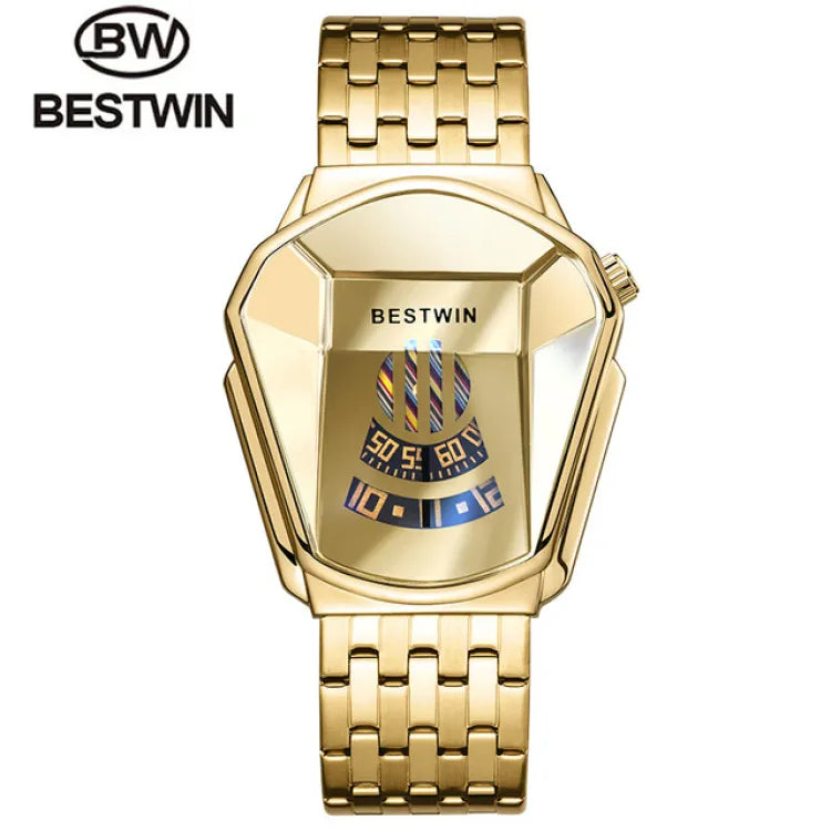 bestwin metal watch Gold color