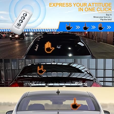 Car Finger Light with Remote 3 Mode